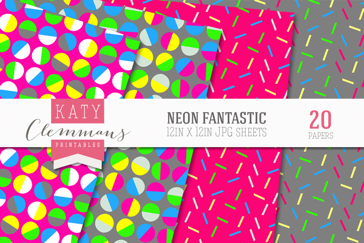 Neon Fantastic paper pack preview 2