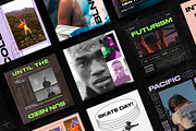 CYBERPUNK Instagram Templates, a Social Media Template by BlancheStudio (Thumbnail 7 of 14)
