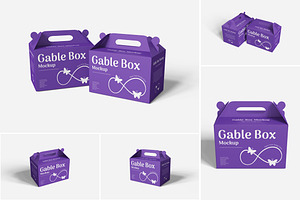 Gable Box Mockup PSD Packaging