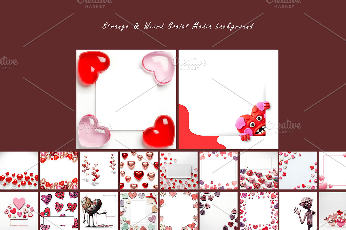 Strange & Weird Valentine Bundle, an Object Graphic by Shahjahangdb1 (Photo 4 of 17)