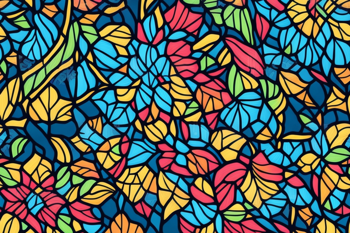 12 Seamless stained glass pattern, a Pattern Graphic by ZaaxPrintables (Photo 4 of 7)