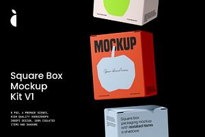 Product Box Packaging Mockup Kit