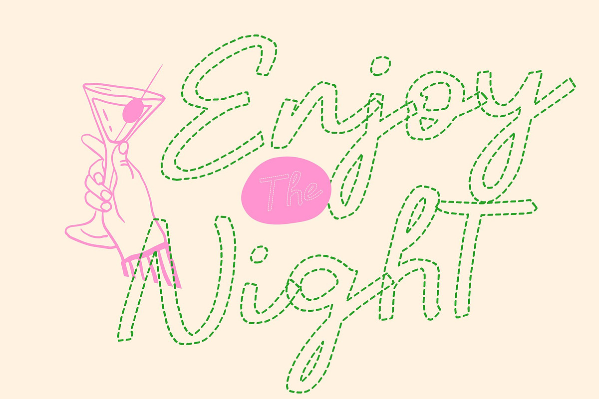 CS Blimie Dashed, a Script Font by Craft Supply Co. (Photo 2 of 8)