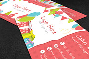 Kids Party Business Card, a Business Card Template by Shahjhan (Thumbnail 1 of 2)