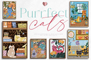 Purrfect cats printable illustration, an Animal Illustration by Yelloo Fish (Thumbnail 1 of 8)