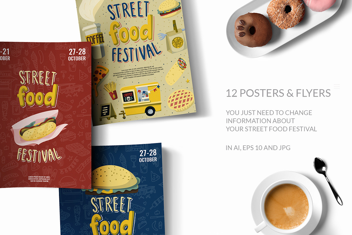 Street Food Festival, a Decorative Illustration by helgascandinavus (Photo 5 of 13)