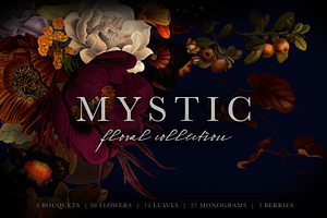 Mystic Floral Collection Clip Art