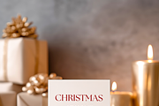 CHRISTMAS 5x7 IN INVITATION MOCKUP, an Advertising Mockup by Serenefeeling (Thumbnail 3 of 7)