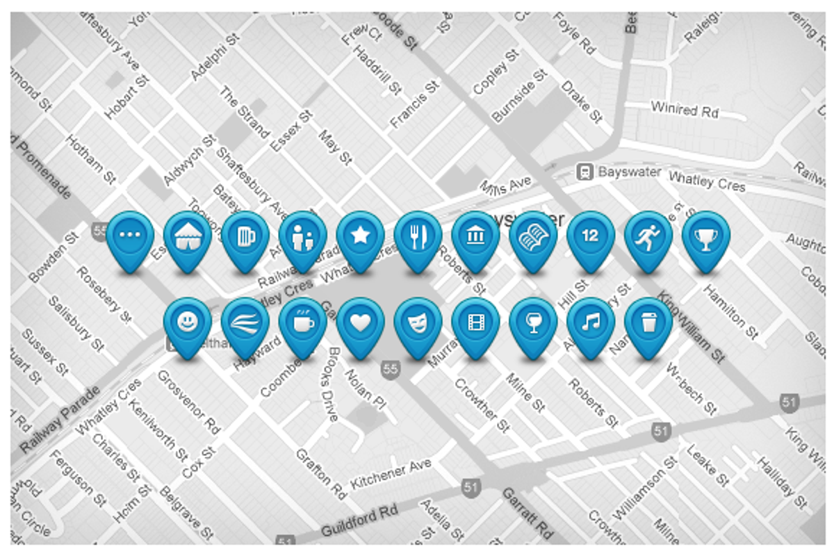 Custom Vector Map Pins and Icons