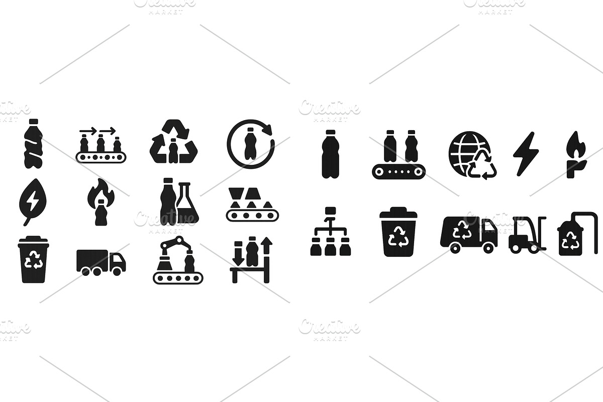 Recycling symbols and icons, an Illustration by ZinetroN
