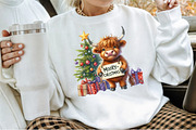 Moo-ry Christmas Cow PNG, an Illustration by Sublimation Artist (Thumbnail 5 of 9)