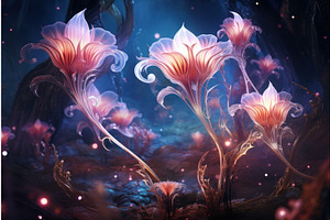 Fantasy Flowers. Generate Ai