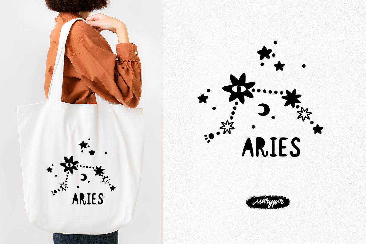 Zodiac Constellation bundle, an Illustration by Moony Рatterns (Photo 5 of 10)