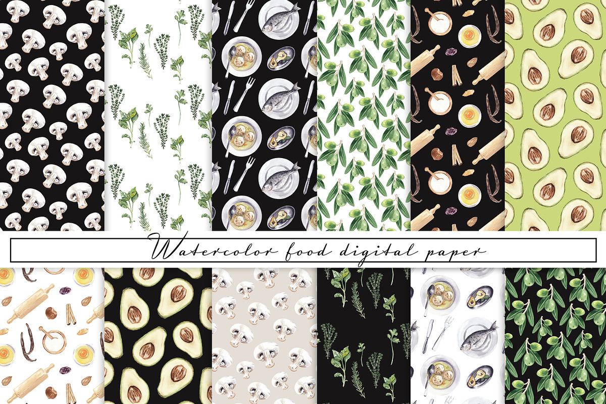 Food bundle-watercolor, a Food Illustration by Visual Animal (Photo 12 of 22)