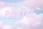 30 Aesthetic Pastel Sky Backgrounds, a Pattern Graphic by Photohacklovers (Thumbnail 9 of 9)