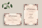 Boho Floral Wedding invite Set Canva, an Invitation Template by Aks-Designs (Thumbnail 3 of 6)