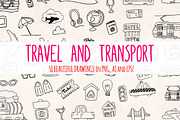 58 Travel Transport Holiday Elements, an Object Illustration by Violet LeBeaux (Thumbnail 1 of 3)