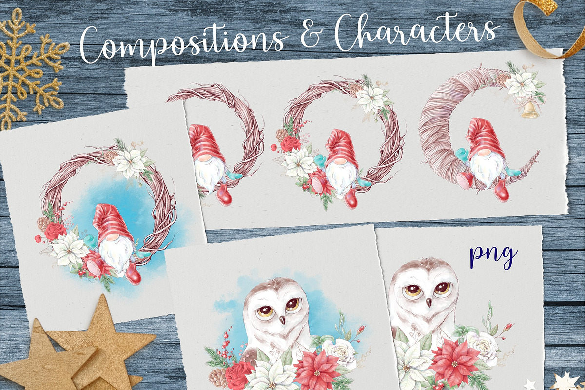 Christmas Watercolor clipart, a Decorative Illustration by Yuliya Art (Photo 2 of 11)