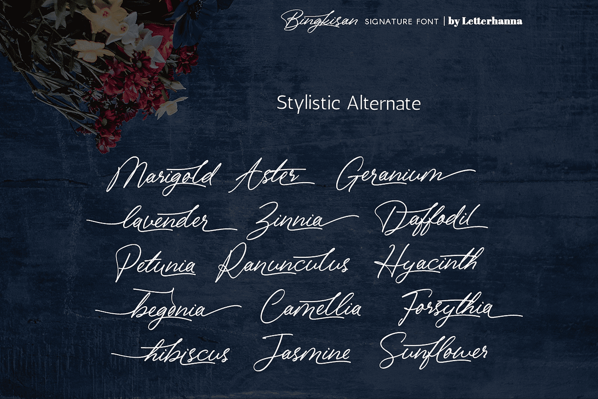 Bingkisan Font, a Script Font by Letterhanna Studio (Photo 4 of 12)