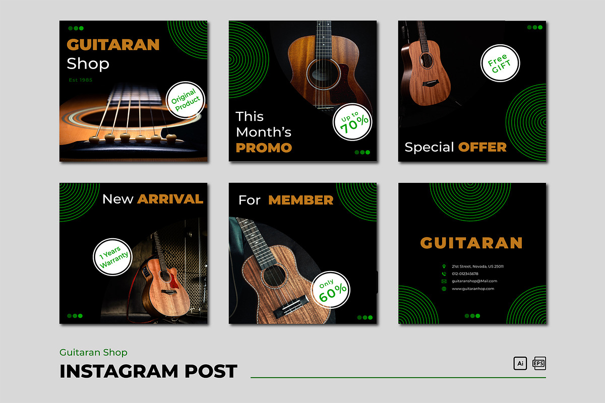Instagram Post Template, a Social Media Template by TemplArt (Photo 1 of 2)