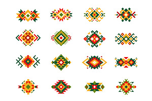 Mexican Tribal Motif Patterns