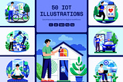 IOT Illustration Set, a Technology Illustration by Prosymbols (Thumbnail 1 of 9)