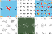 Airplanes. 30 vector patterns, a Pattern Graphic by Alena Stoyko design (Thumbnail 6 of 13)