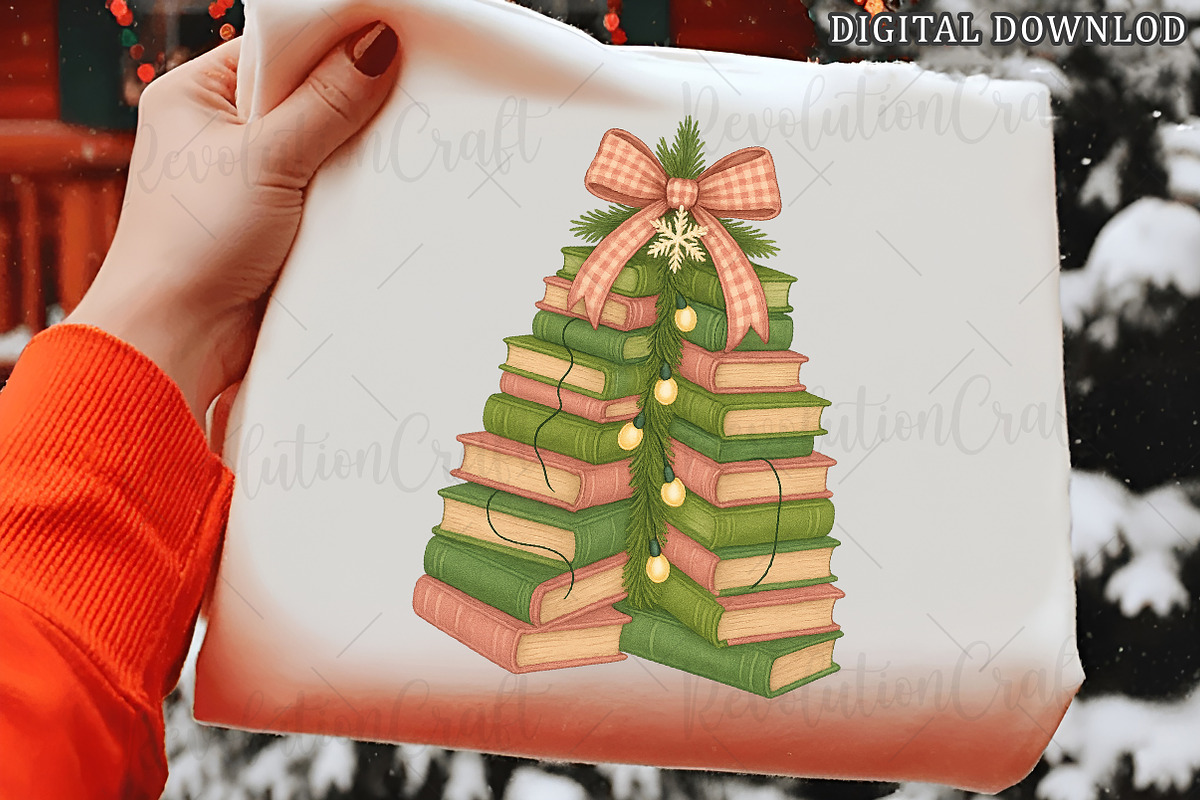 Christmas Book Tree Png, Christmas, an Illustration by OK Design (Photo 1 of 6)