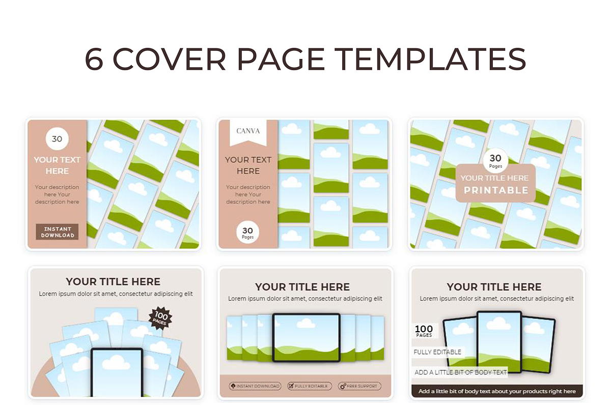 Printable Mockup Listing Template A4, a Books & Magazine Mockup by NoemieDesigns (Photo 2 of 5)