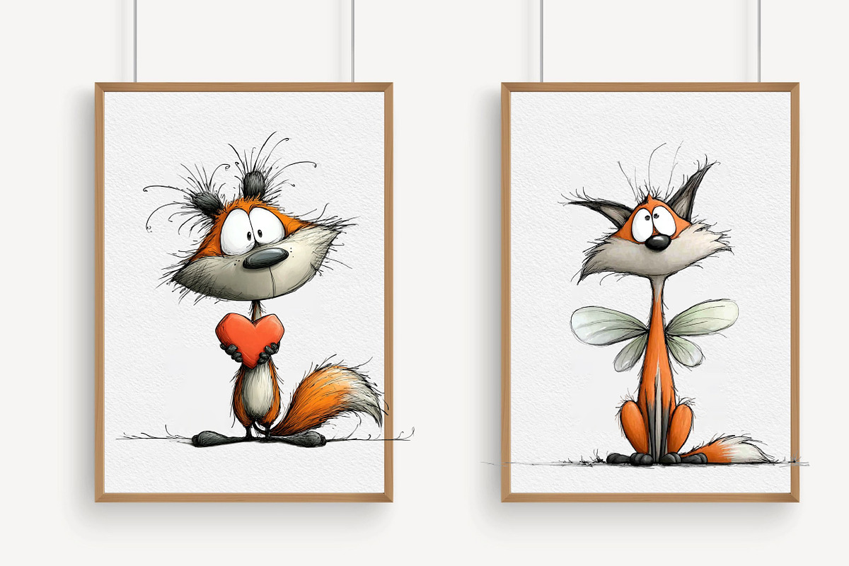 Whimsical Quirky Fox Clipart, an Illustration by Libby Wishes (Photo 5 of 6)