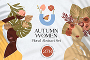 Autumn Women. Floral Abstract Set, an Object Graphic by Julie&Taily (Thumbnail 1 of 21)