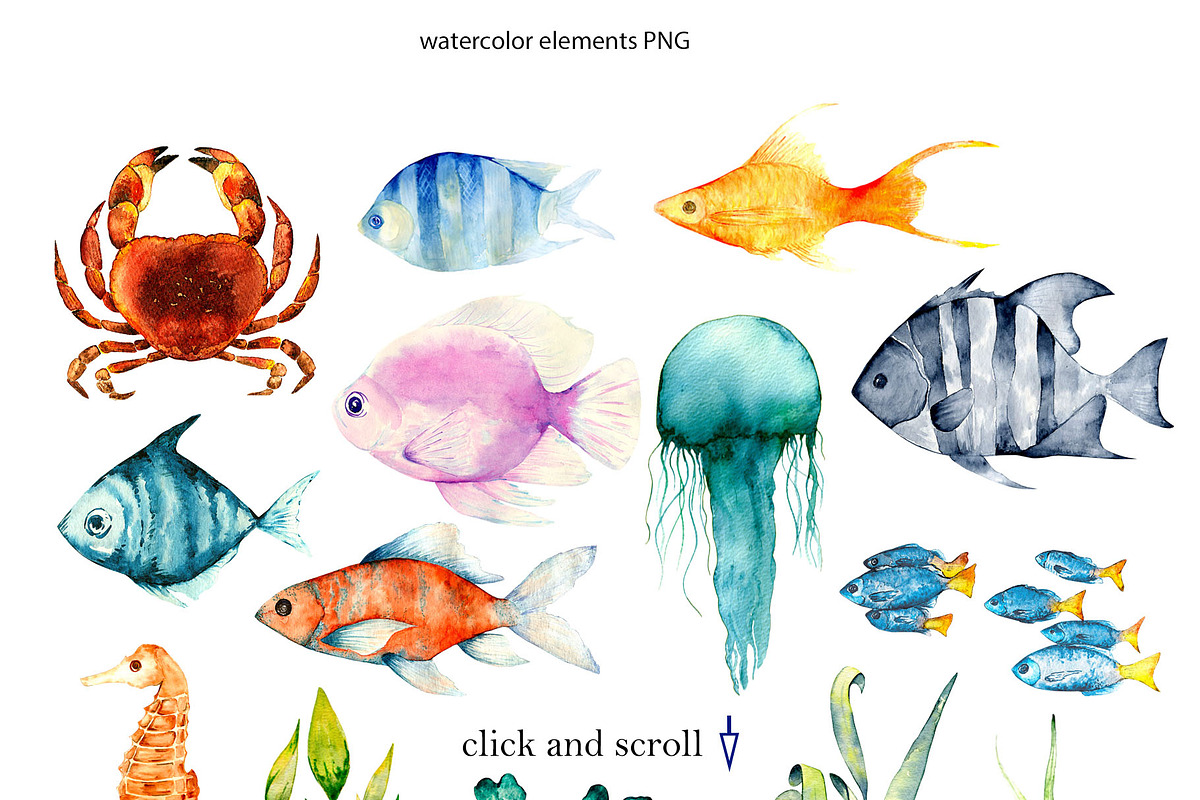 Sea Breeze. Watercolor set, a Graphic by ViсkyArtDesign (Photo 3 of 8)