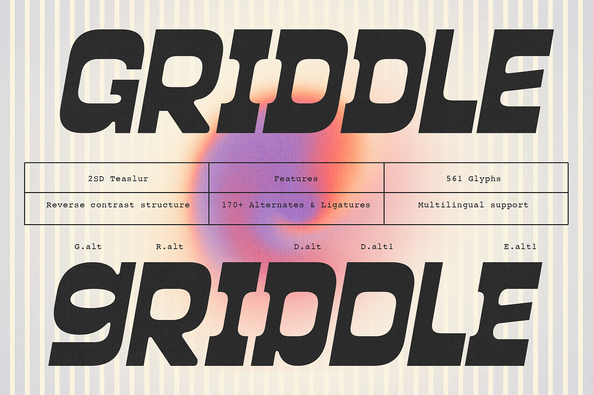 Teaslur - A Funky Modular Sans Serif, a Sans Serif Font by Shapespired Design (Photo 12 of 16)