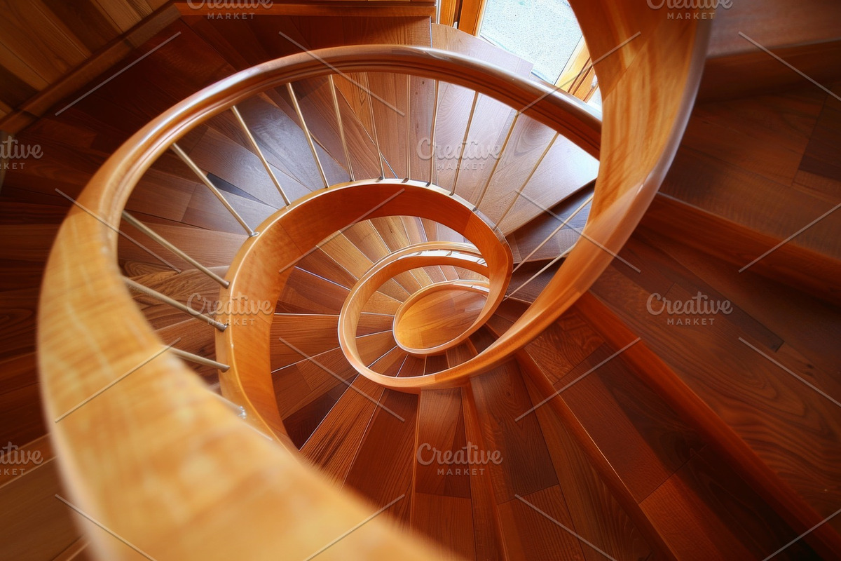 69 Spiral wooden staircases, an Architecture Photo by Handmadefont (Photo 39 of 73)