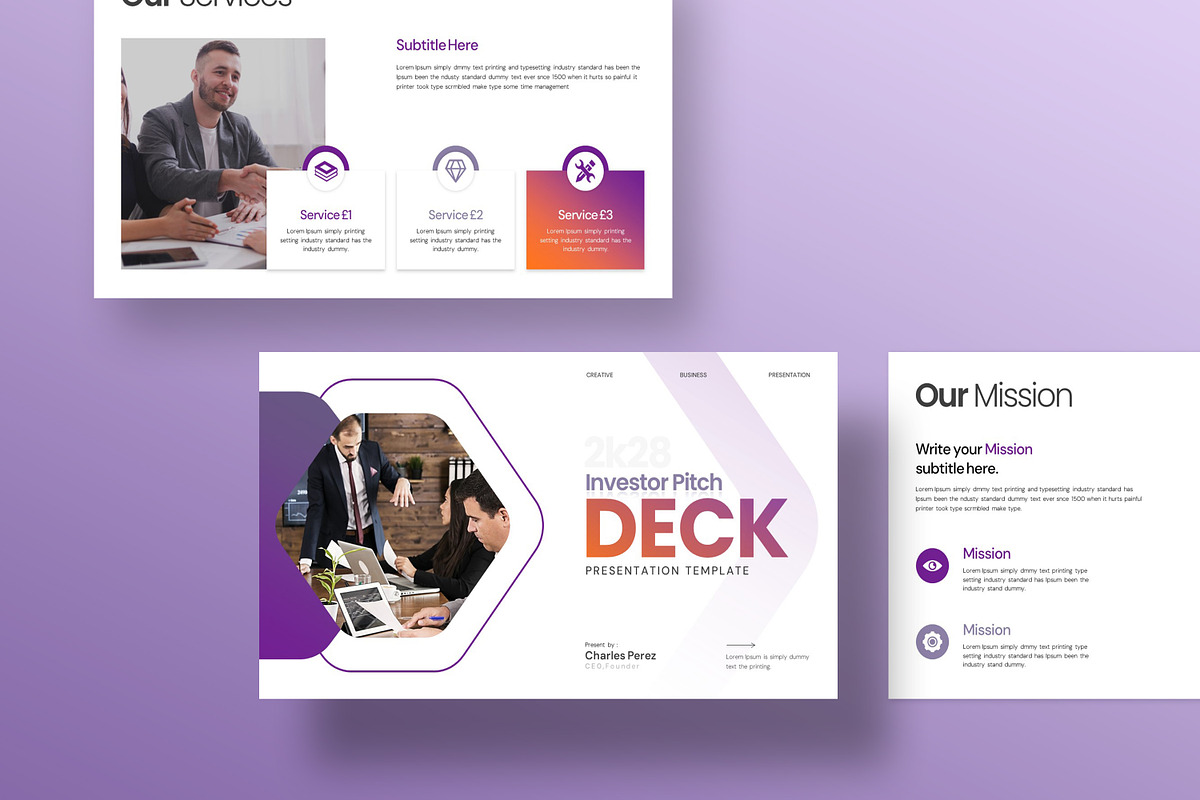 Investor Pitch Deck Template, a Presentation Template by evgenystudio