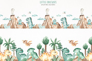 Little dinosaurs watercolor, an Animal Illustration by Marina Ermakova (Thumbnail 9 of 13)