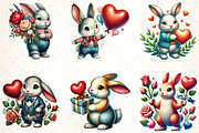 Cute Vintage Rabbit Watercolor, an Illustration by DreamCafeArt (Thumbnail 4 of 4)