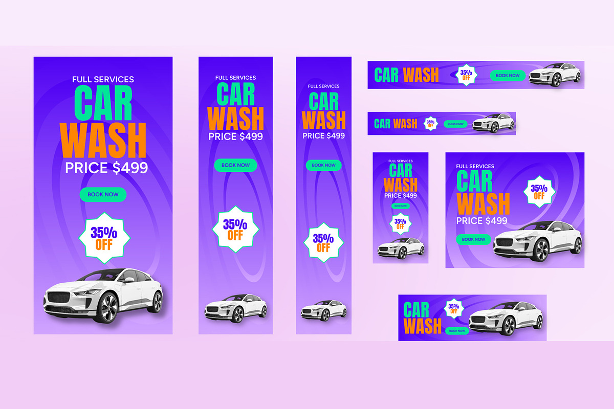 Car Washing Web Banner Ads Template, an UI Kit Template by CreativeShaper (Photo 3 of 4)