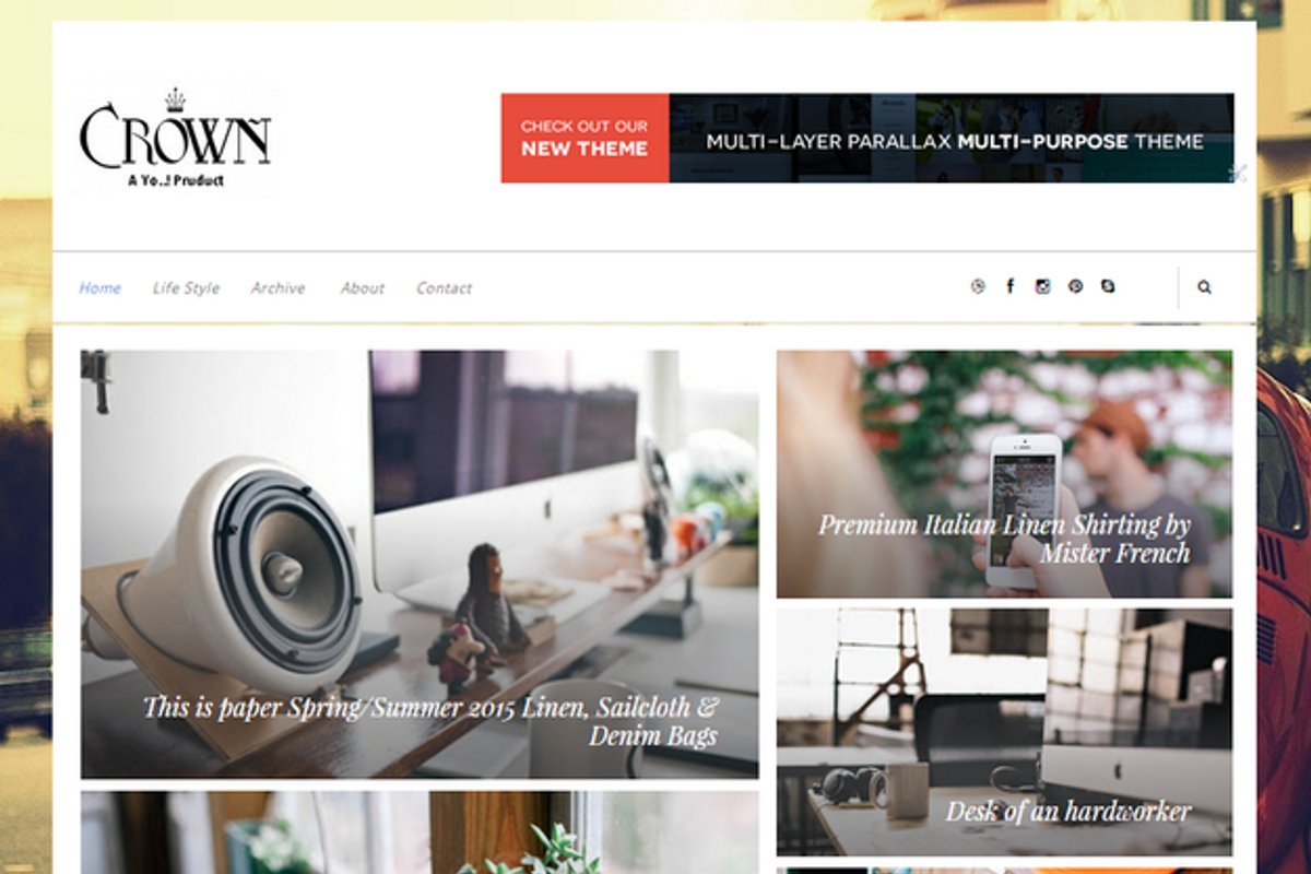Crown Creative Blogger Template, a Websites & App Template by Yo..! Templates (Photo 1 of 2)