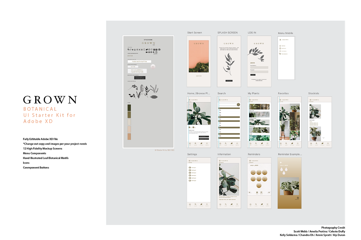 Grown - Plant Care UI Kit, an App Template by CC CREATIVE CO (Photo 4 of 4)
