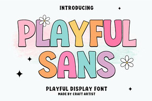 Playful Sans 3 Modern Display Font, a Script Font by Akrinity Digital