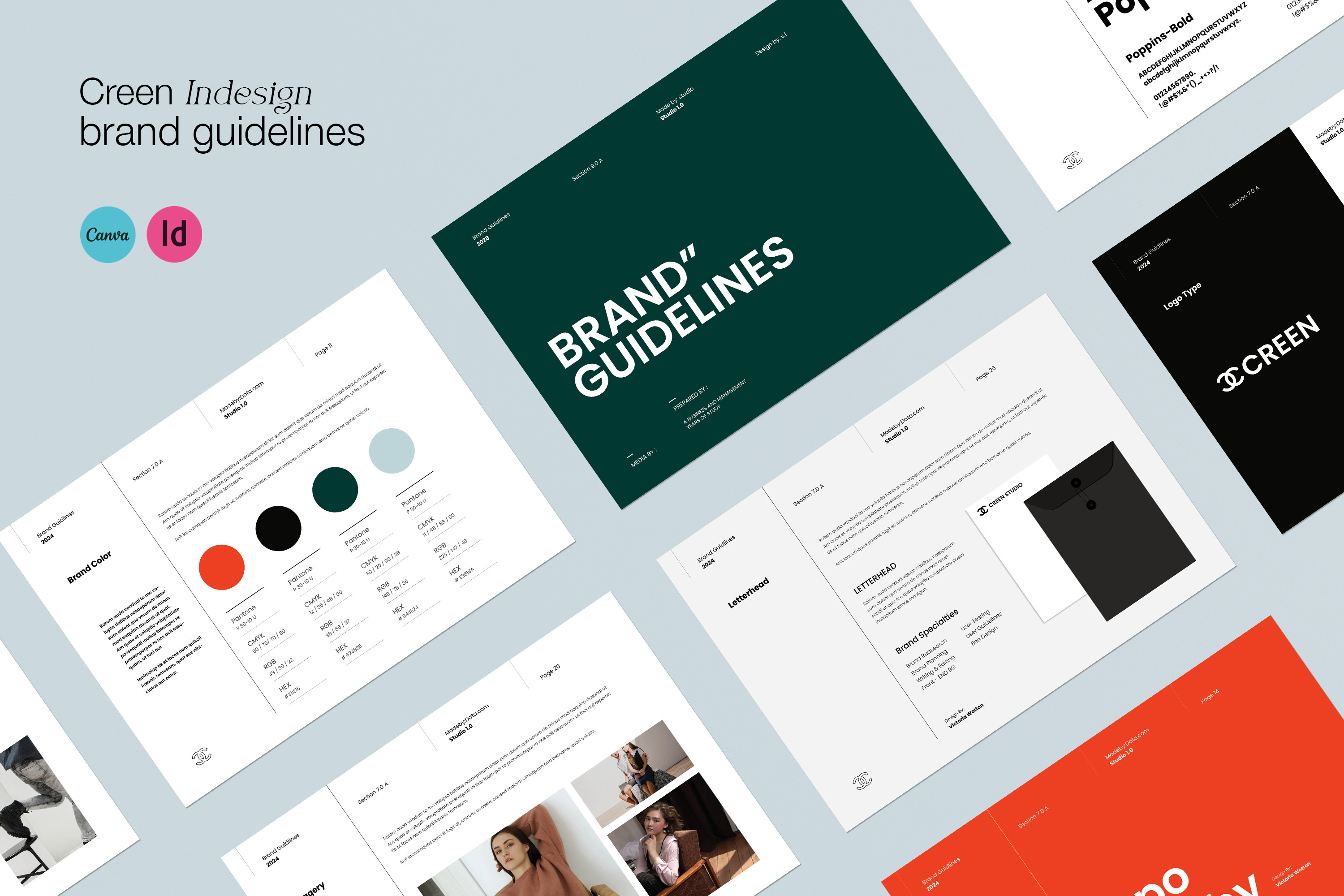 Brand Guideline Templates - CANVA, a Templates & Theme by creathrivestudio