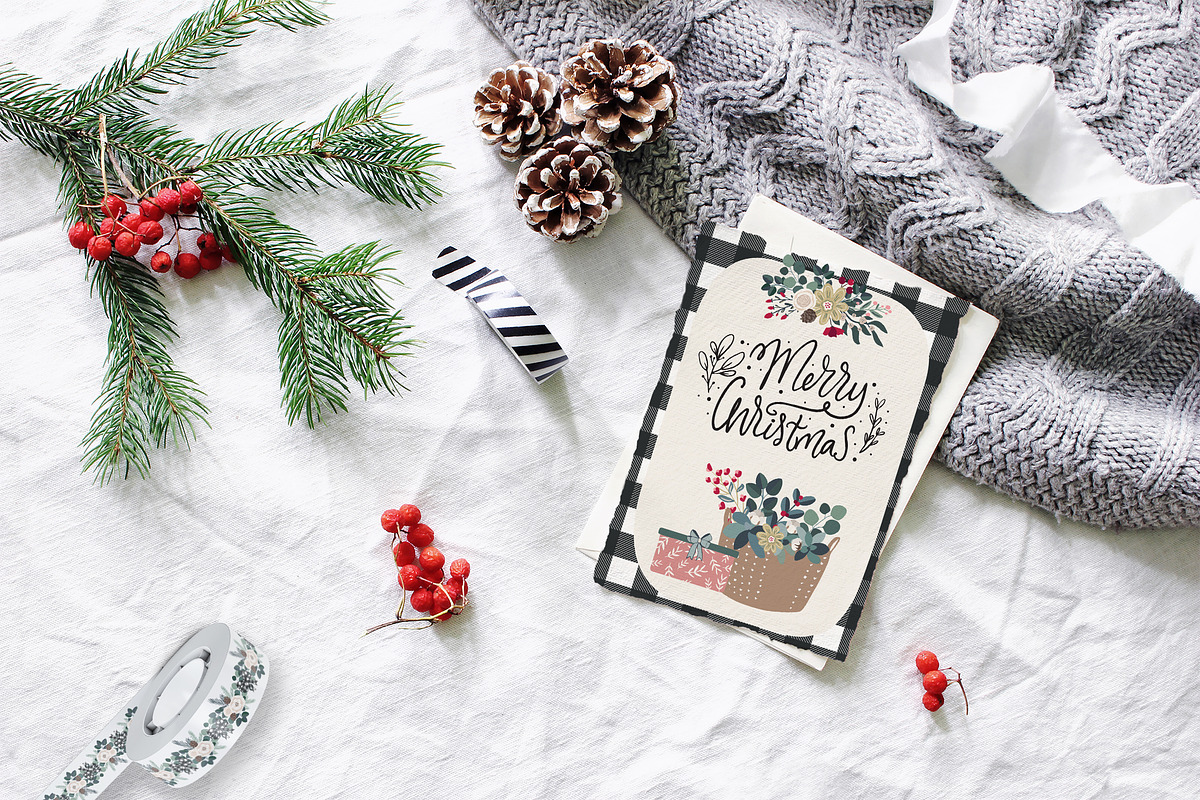 Farmhouse Christmas illustration, an Illustration by Cozy pattern shop (Photo 2 of 12)