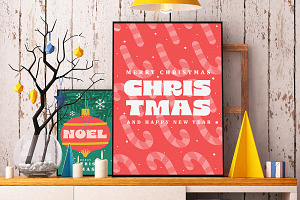 Set Of Christmas Greetings Cards