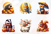 Autumn Forest Animals Sublimation, a Seasonal Illustration by RobertsArt (Thumbnail 4 of 7)