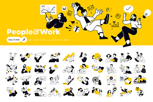People and work, a Person Illustration by PureSolution