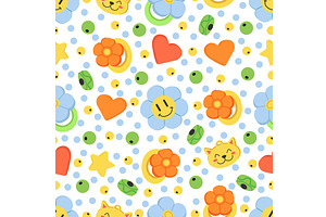 Bright childrens toys for newborns, a Texture Illustration by Vectorbuum