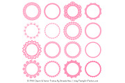 Pink Round Lace Frames, an Illustration by Amanda Ilkov (Thumbnail 3 of 5)