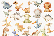 Dino Atelier Nursery Clipart, an Animal Illustration by PaintPixelCo (Thumbnail 2 of 12)