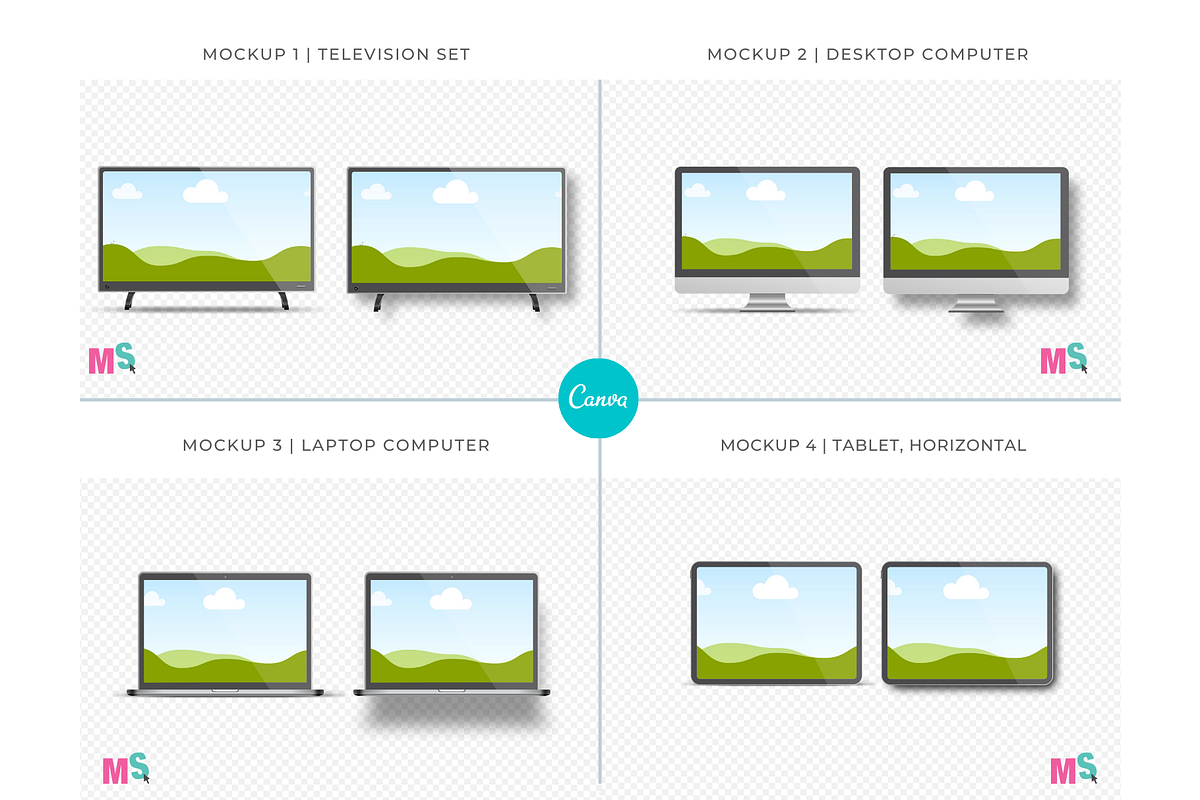 Digital Device Mockups for Canva, a Device Mockup by Mockup Scene (Photo 4 of 16)